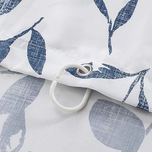 Shower Curtain Set with Hooks, Blue leaves Home Beyond & HB Design