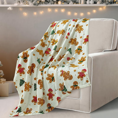 Flannel Fleece Throw Blanket, Ginger Bread Home Beyond & HB Design