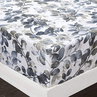 Printed Bed Sheets Set，Round leaves Pattern, deep pocket fits for thick mattresses up to 14" Home Beyond & HB Design