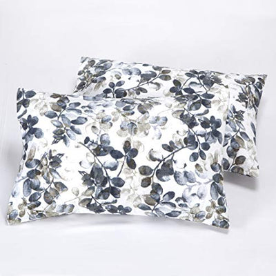 Printed Bed Sheets Set，Round leaves Pattern, deep pocket fits for thick mattresses up to 14" Home Beyond & HB Design