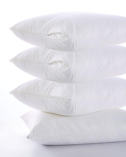 2-Pack Zippered Waterproof Pillow Protectors, White Home Beyond & HB Design