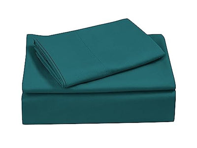 Solid Bedding Sheet Set with Deep Pocket, Teal Home Beyond & HB Design