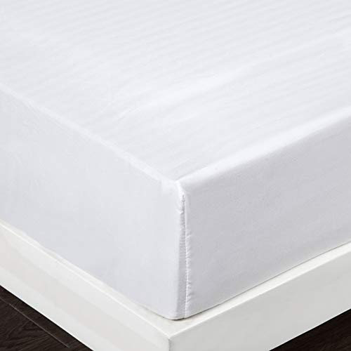 Embossed Bed Sheets Set,Luxury Stripe, White Home Beyond & HB Design