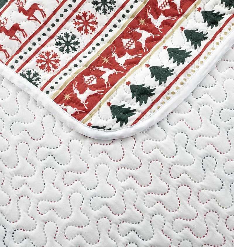 Bedspread Quilt Set, Christmas Pattern Home Beyond & HB Design