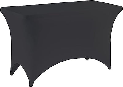 Spandex Stretch Fitted Table Covers, Black Home Beyond & HB Design