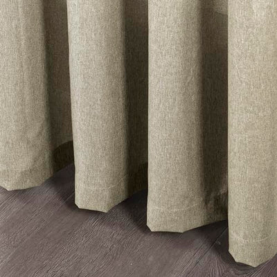 Khaki Semi Sheer Curtains 2 Panels with Grommet Top, Taupe Home Beyond & HB Design