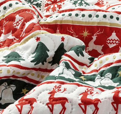 Bedspread Quilt Set, Christmas Pattern Home Beyond & HB Design