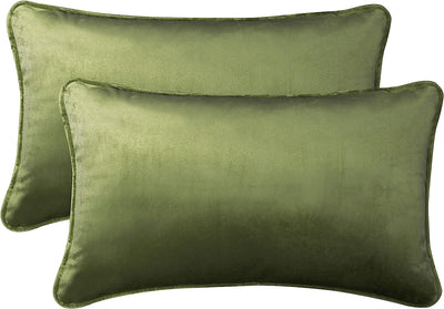 2-Pack Velvet Throw Pillow Covers, Green Home Beyond & HB Design