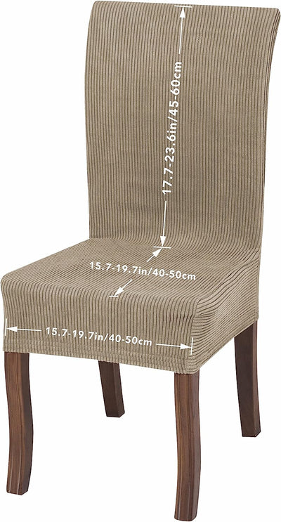 Dining Chair Stretch Slipcovers, Sand Home Beyond & HB Design