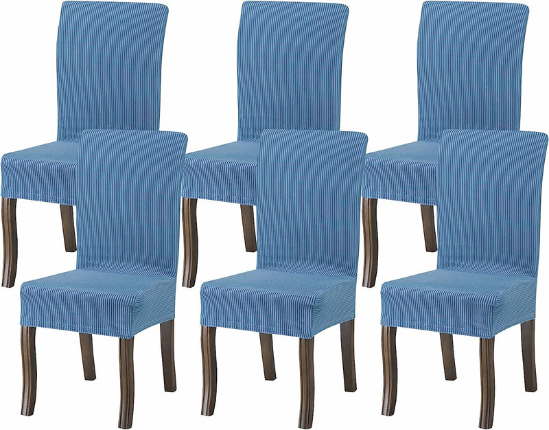Dining Chair Stretch Slipcovers, Dust Blue Home Beyond & HB Design