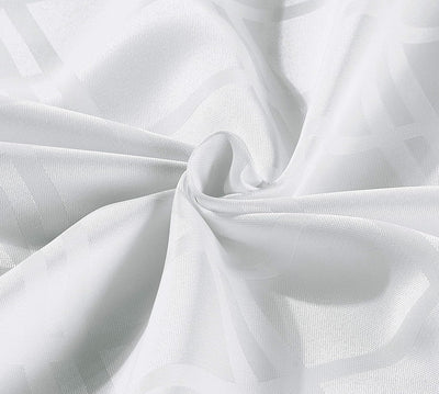 Jacquard Plaid Rectangular Tablecloth, White Home Beyond & HB Design