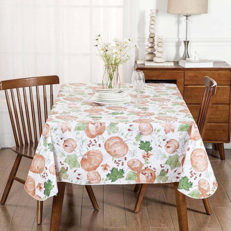 Vinyl Table Cloth with Flannel Back, Pumpkin Garden Home Beyond & HB Design