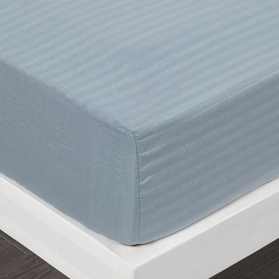 Embossed Bed Sheets Set,Luxury Stripe, Blue Home Beyond & HB Design