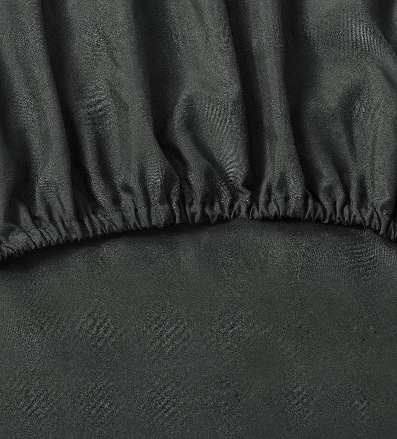 Solid Bedding Sheet Set with Deep Pocket, Dark Grey Home Beyond & HB Design