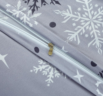 Duvet Cover Set, Lavender Snow Flakes Home Beyond & HB Design