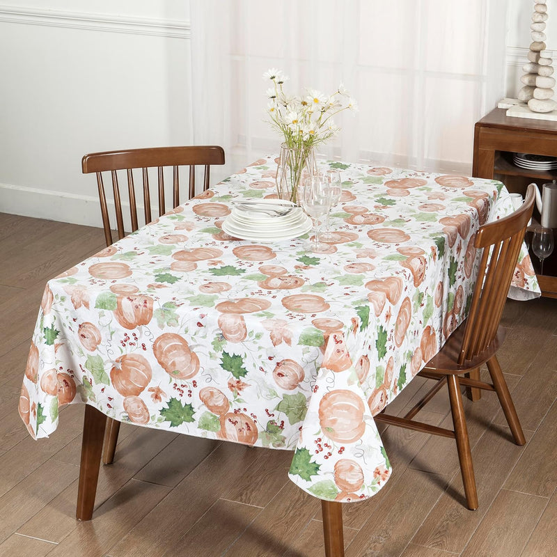 Vinyl Table Cloth with Flannel Back, Pumpkin Garden Home Beyond & HB Design