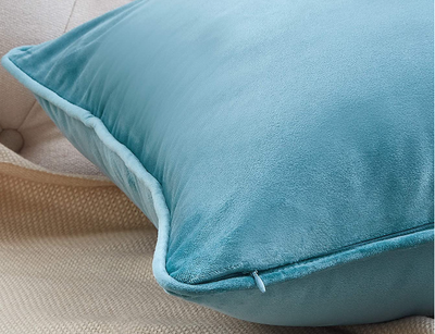 2-Pack Velvet Throw Pillow Covers, Blue Home Beyond & HB Design