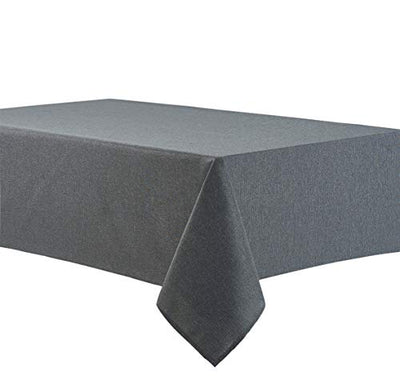 Waterproof Rectangular Polyester Tablecloth, Dark Grey Home Beyond & HB Design