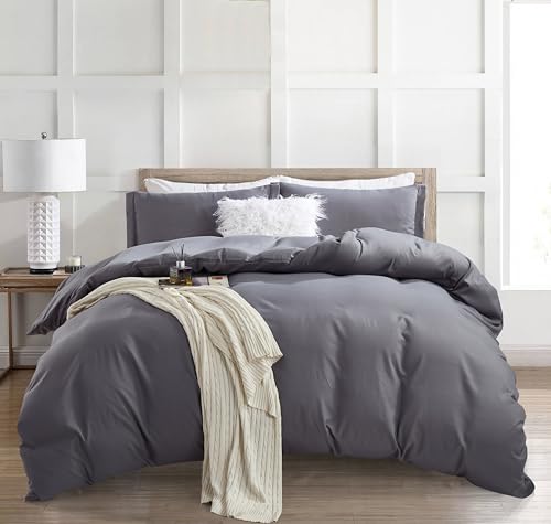 Premium Duvet Cover Set, Dark Grey Home Beyond & HB Design
