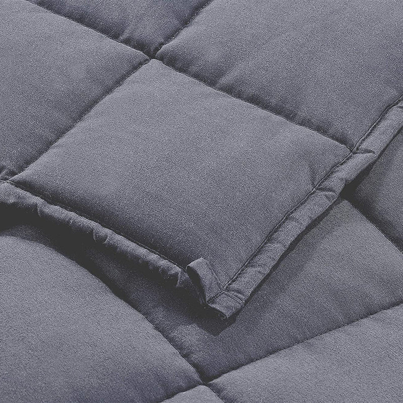 Weighted Blanket (Grey, 12lbs, 48 x 72 Inch - Fits Twin Size Bed) Home Beyond & HB Design