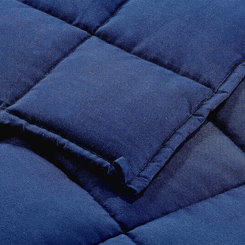Weighted Blanket (Navy, 15lbs, 60 x 80 Inch - Fits Queen Size Bed) Home Beyond & HB Design