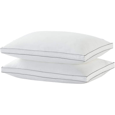2-Pack Fluffy Premium Down Alternative Cotton Bed Pillows Home Beyond & HB Design