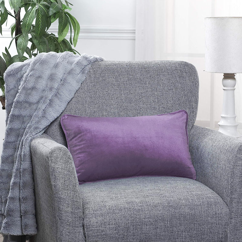 2-Pack Velvet Throw Pillow Covers, Purple Home Beyond & HB Design