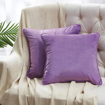 2-Pack Velvet Throw Pillow Covers, Purple Home Beyond & HB Design