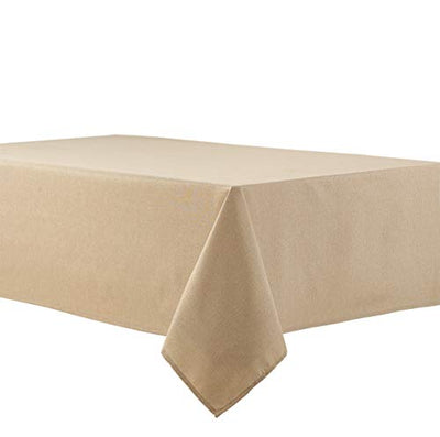 Waterproof Rectangular Polyester Tablecloth, Taupe Home Beyond & HB Design