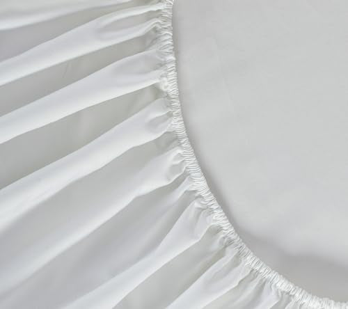 Premium Fitted Sheet, White Home Beyond & HB Design