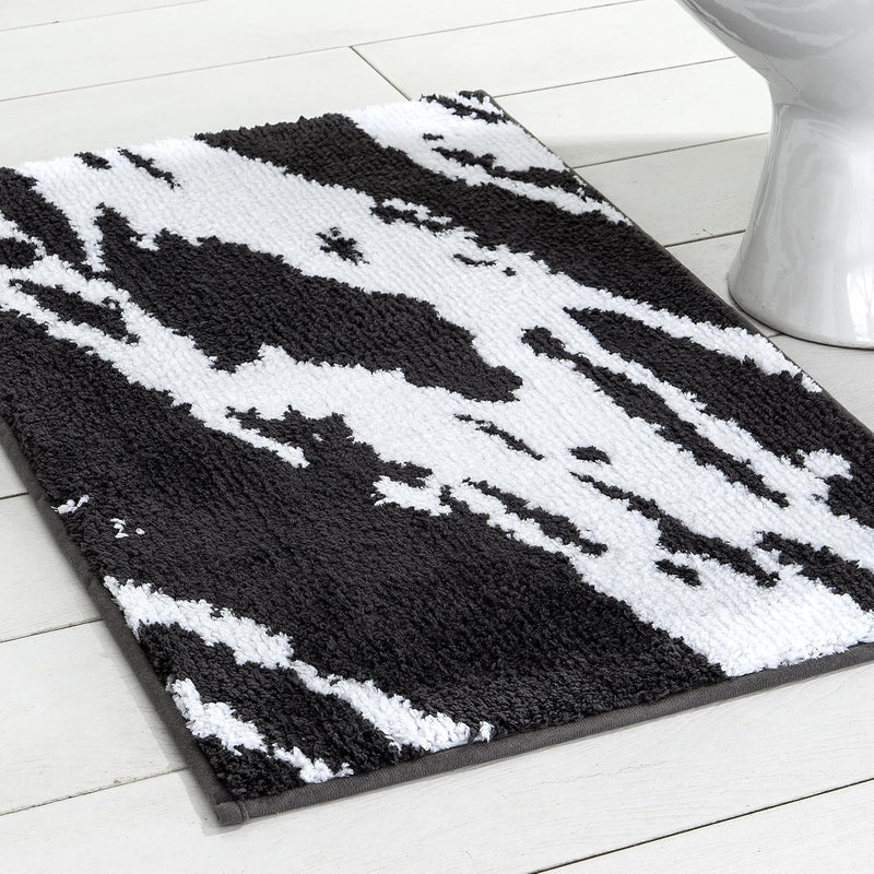 Fluffy Bath Rug Mat，Black & White Home Beyond & HB Design