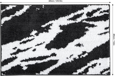 Fluffy Bath Rug Mat，Black & White Home Beyond & HB Design