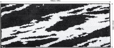 Fluffy Bath Rug Mat，Black & White Home Beyond & HB Design