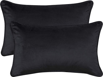 2-Pack Velvet Throw Pillow Covers, Black Home Beyond & HB Design