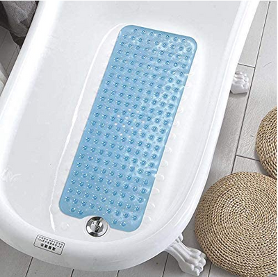 Non-Slip Bathtub Mat, 27.5x15-inch, blue Home Beyond & HB Design