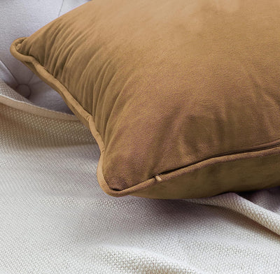 2-Pack Velvet Throw Pillow Covers, Brown Home Beyond & HB Design