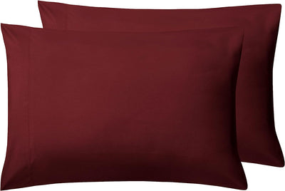 2-Pack Envelope Closure Pillowcase Set, Burgundy Home Beyond & HB Design