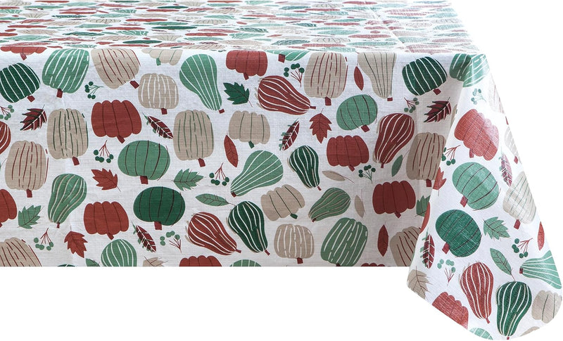 Vinyl Table Cloth with Flannel Back, Pumpkin Harvest Home Beyond & HB Design