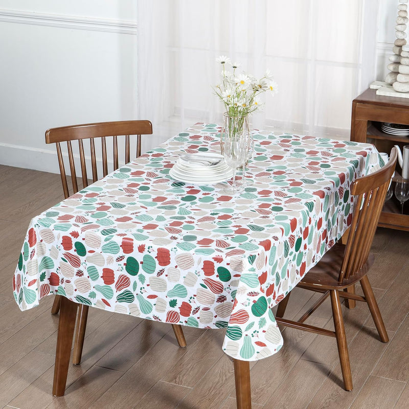 Vinyl Table Cloth with Flannel Back, Pumpkin Harvest Home Beyond & HB Design