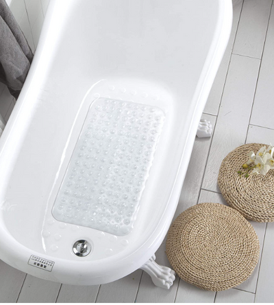 Non-Slip Bathtub Mat, 27.5x15-inch, clear Home Beyond & HB Design
