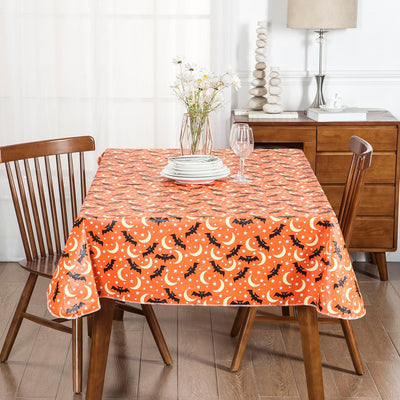 Vinyl Table Cloth with Flannel Back, Halloween Moon Home Beyond & HB Design