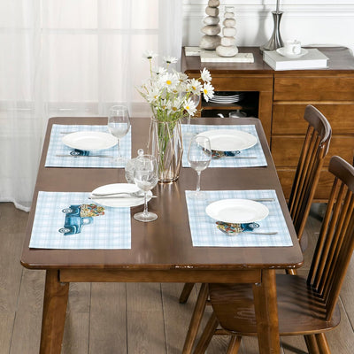 4-Pack Harvest Printed Place Mats for Thanksgiving, Harvest & blue truck Home Beyond & HB Design