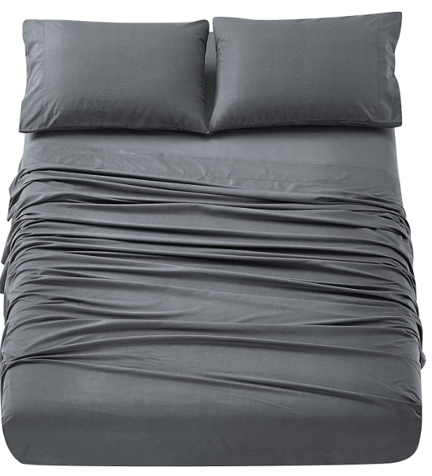 3-Piece Bed Sheets Set (Twin, Dark Grey ) - Premium Hotel Quality Bedding Sheets Home Beyond & HB Design