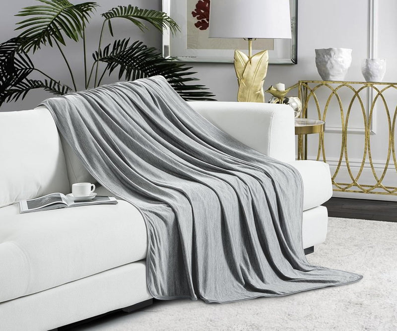 Cooling Blanket- Lightweight Breathable, Grey Home Beyond & HB Design