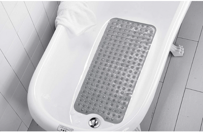 Non-Slip Bathtub Mat, 39.3 x 15.7-inch, grey Home Beyond & HB Design