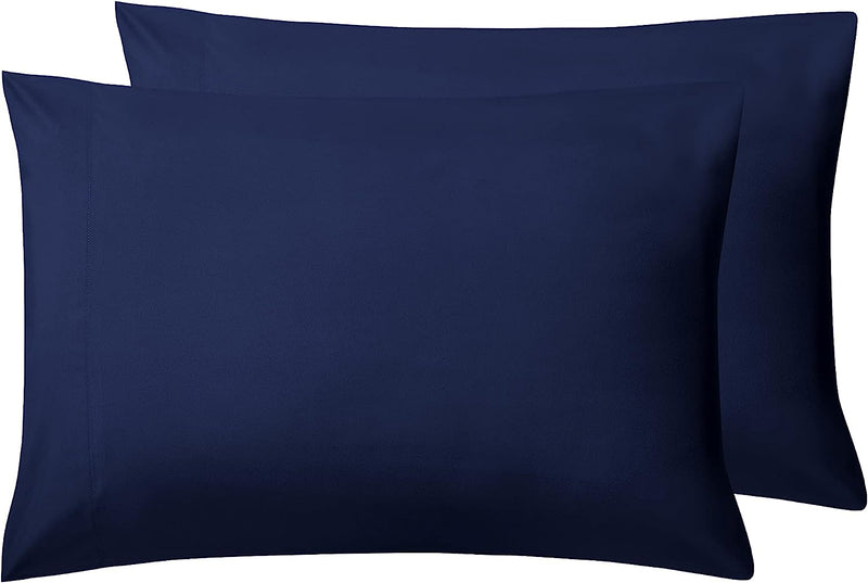 2-Pack Envelope Closure Pillowcase Set, Navy Home Beyond & HB Design
