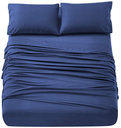 Premium Hotel Quality Bedding Sheets, 3-Piece Bed Sheets Set (Twin-XL, Navy) Home Beyond & HB Design