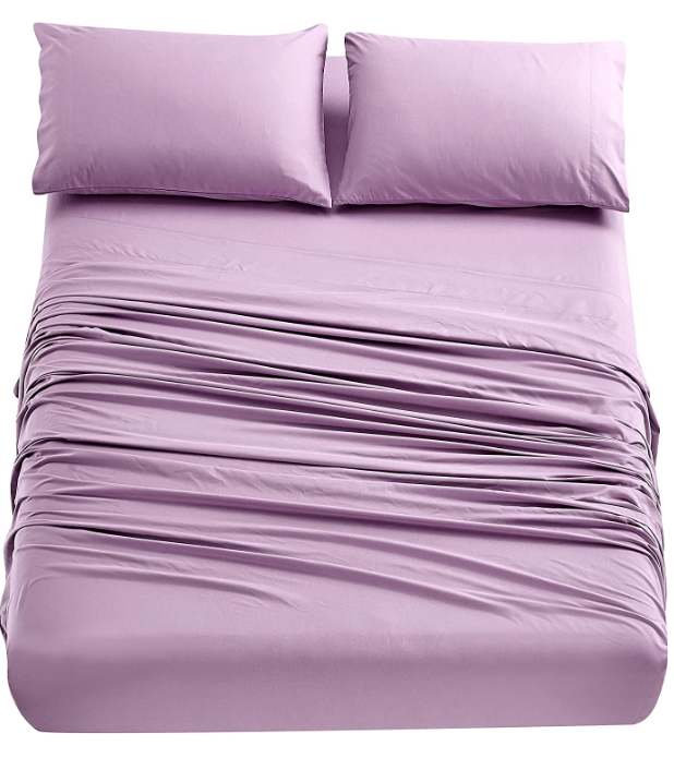 Premium Hotel Quality Bedding Sheets, 3-Piece Bed Sheets Set (Twin, Purple) Home Beyond & HB Design
