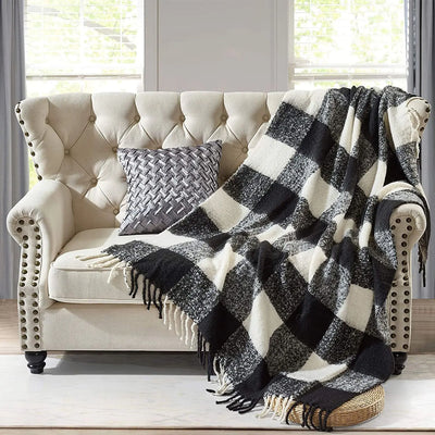 Acrylic Throw Blanket with Decorative Tassel Home Beyond & HB Design