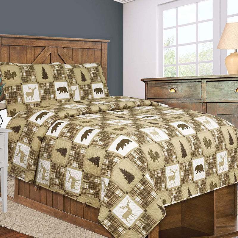 Cabin Life Style Bedding Quilt Set Home Beyond & HB Design